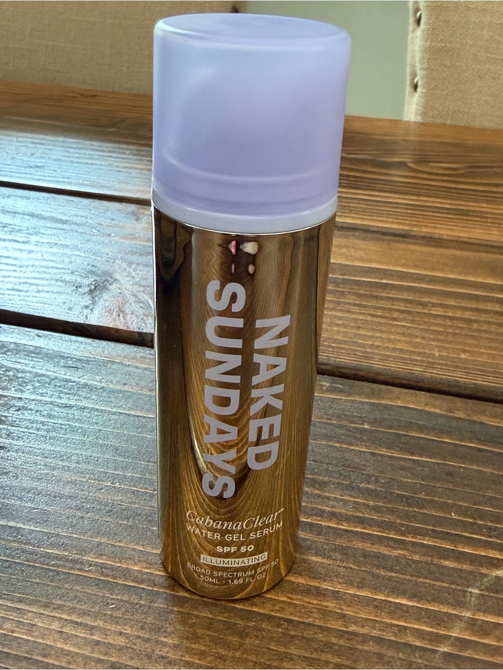 Naked Sunday SPF50 CabanaClear™ Invisible Water Gel Serum 30ml NEW 3/2028